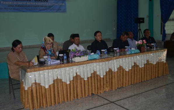 Narasumber Hearing/Dialog di Kec. Manggar